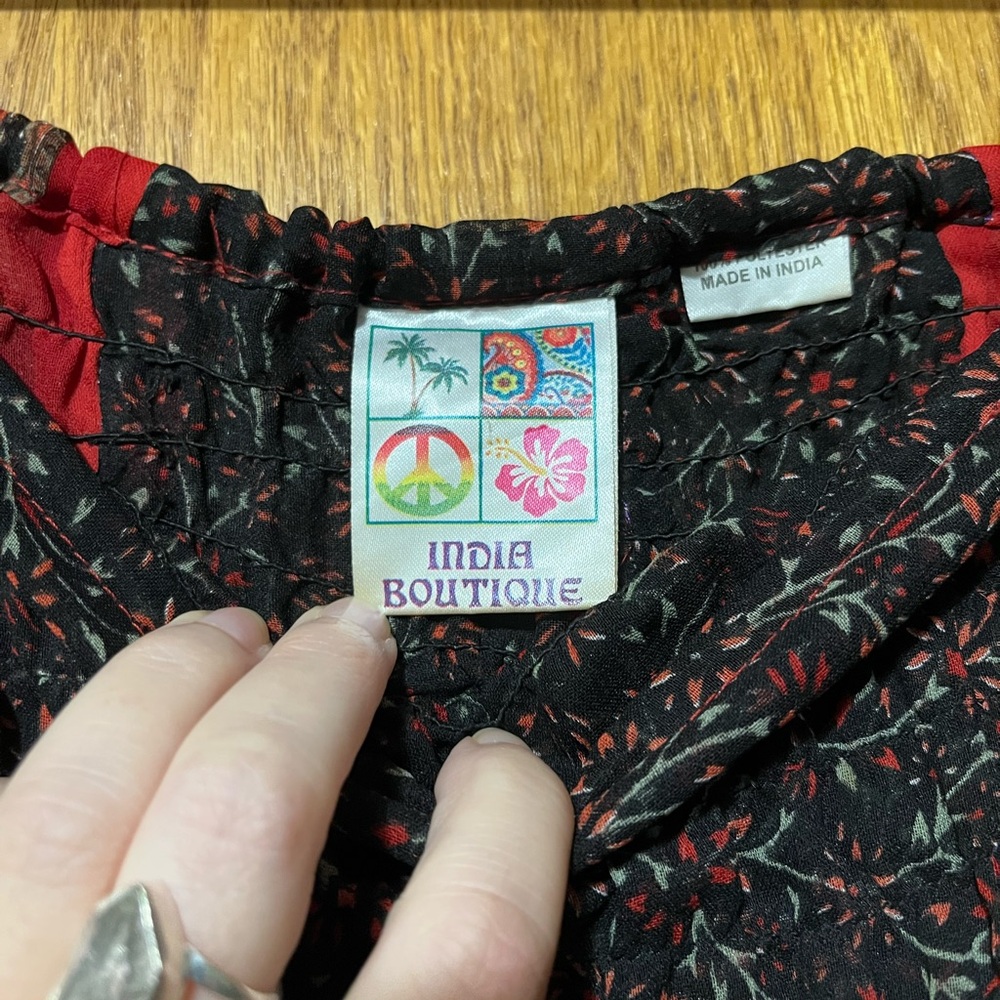 India Boutique Multicolor Patchwork Maxi Skirt - image 4